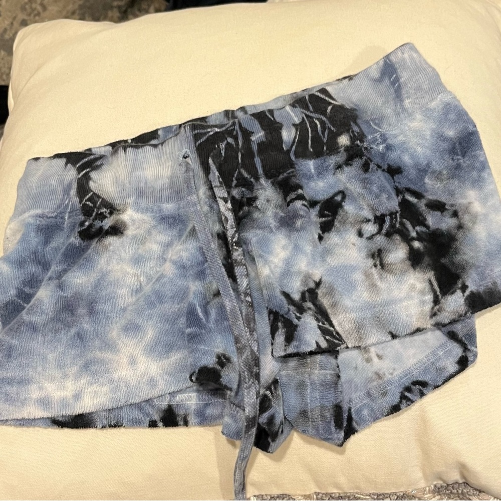 Blue Tie-dye Terry Hard Tail Shorts